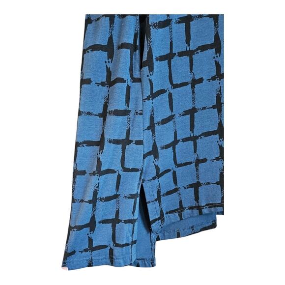 Snapdragon & Twig Dress Size Sm Blue Grid Pattern Asymmetrical Lagenlook Cowl... - Picture 7 of 11